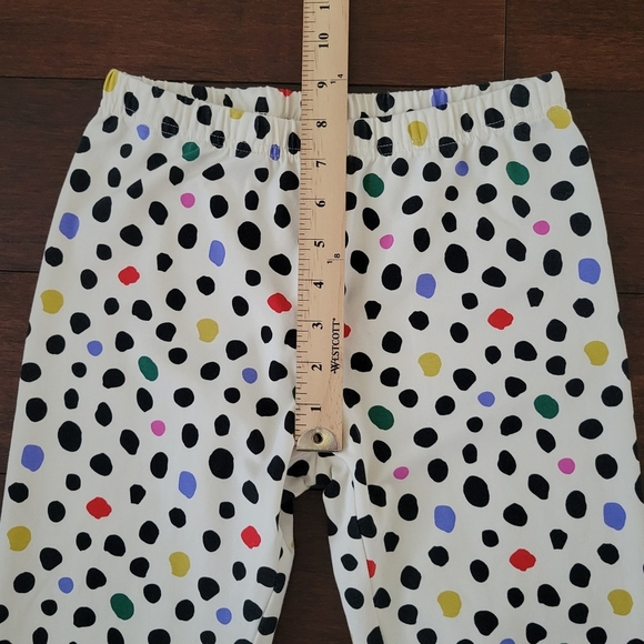 Hanna Andersson Girls White Multicolor Polka Dot Leggings Size 12 Pull-On Comfy - Picture 6 of 7